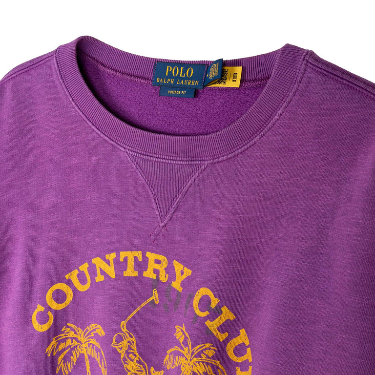 Polo Ralph Lauren Vintage Fit Fleece Graphic Sweatshirt - S / Paloma Purple - 2