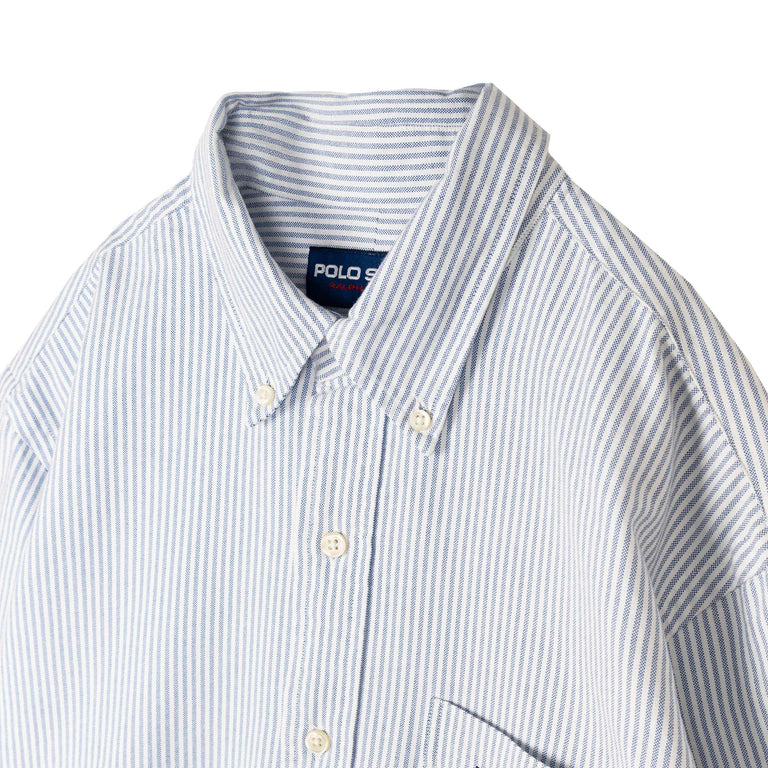 Polo Ralph Lauren Custom Fit Striped Oxford Shirt - S / Blue White Uni Stripe - 2