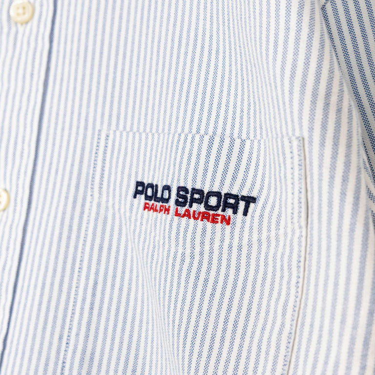 Polo Ralph Lauren Custom Fit Striped Oxford Shirt - S / Blue White Uni Stripe - 3