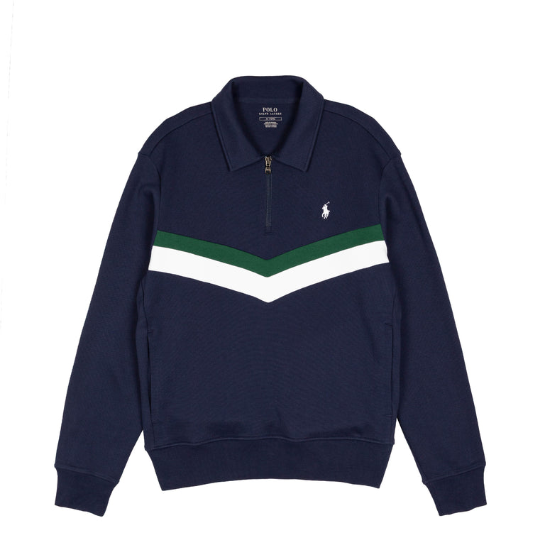 Polo Ralph Lauren Double-Knit Quarter-Zip Sweatshirt - S / White

