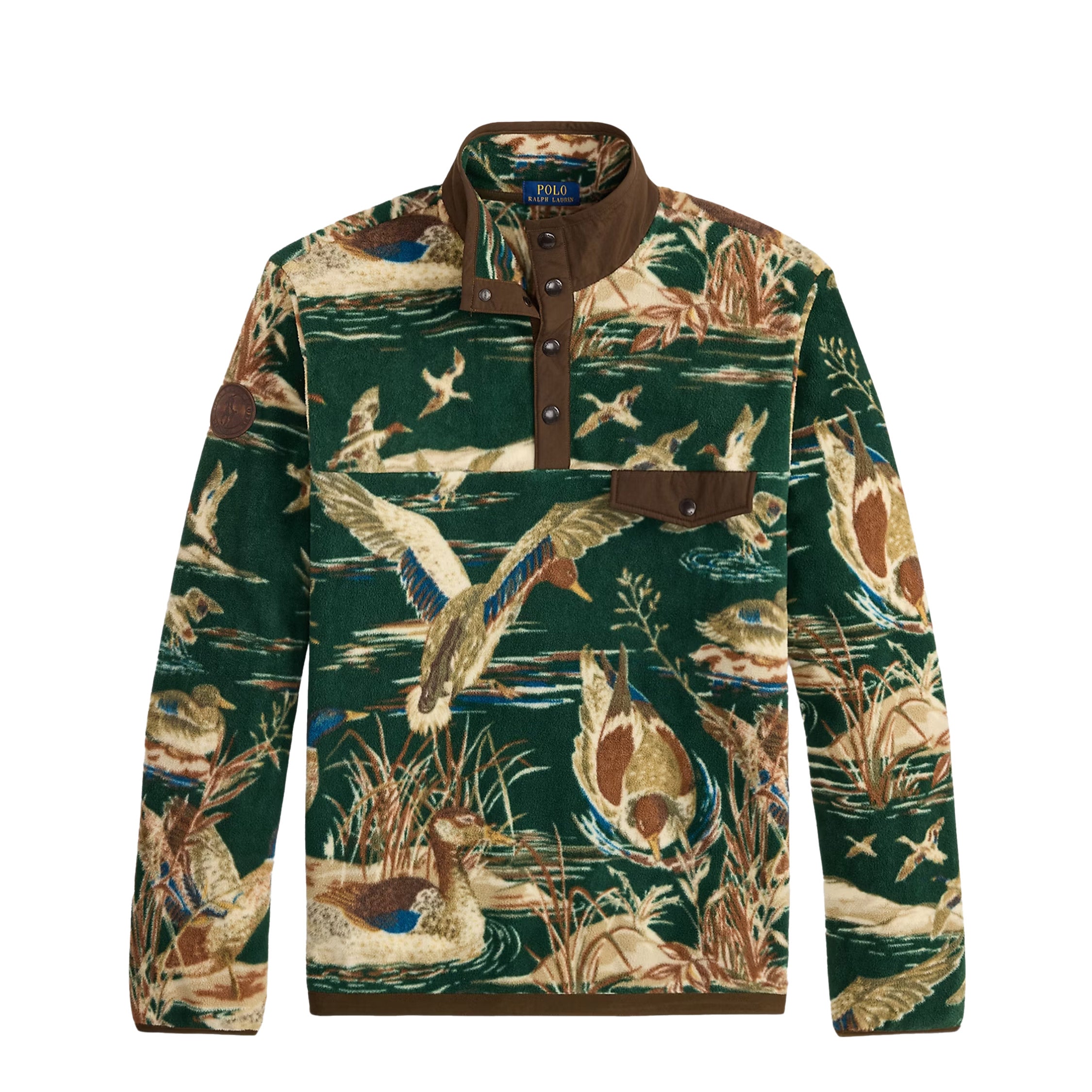 Polo Ralph Lauren Duck-Print Brushed Fleece Pullover | Apparel