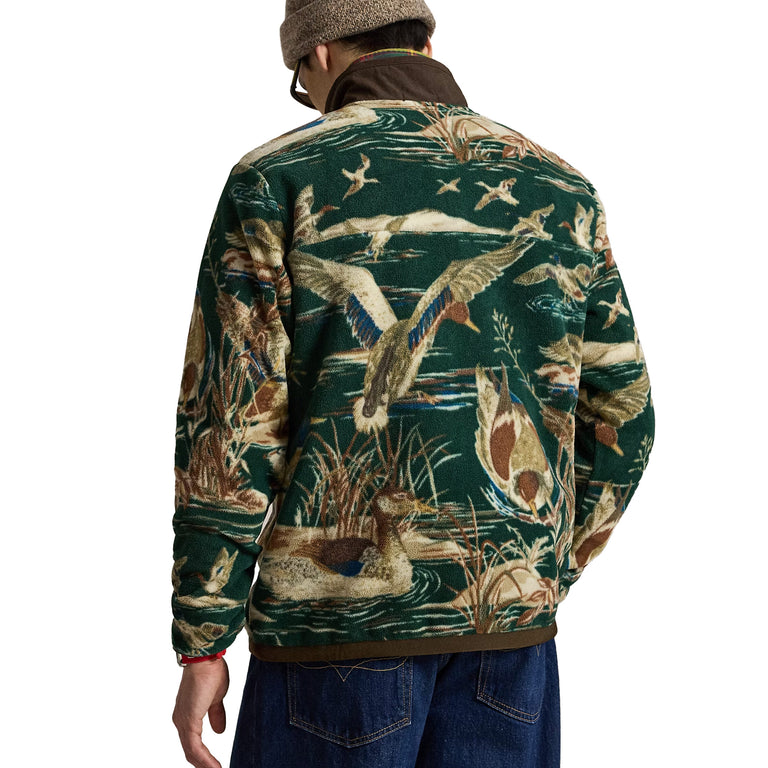 Polo Ralph Lauren Duck-Print Brushed Fleece Pullover - L / Duck Pond Scenic - 3