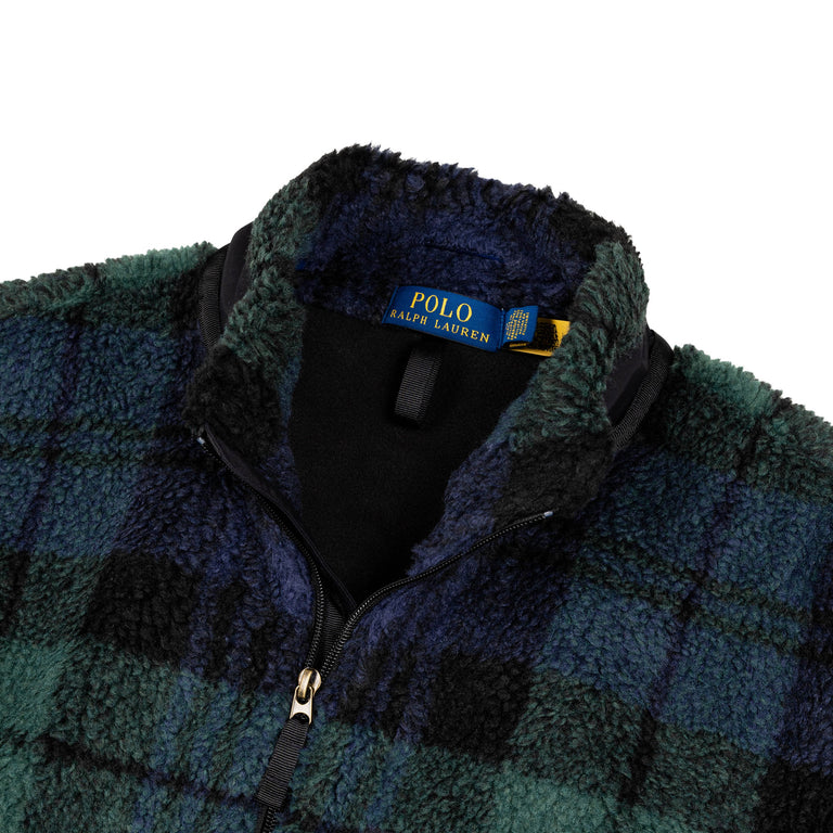 Polo Ralph Lauren Plaid Pile Fleece Jacket - XL / Blackwatch Plaid - 3

