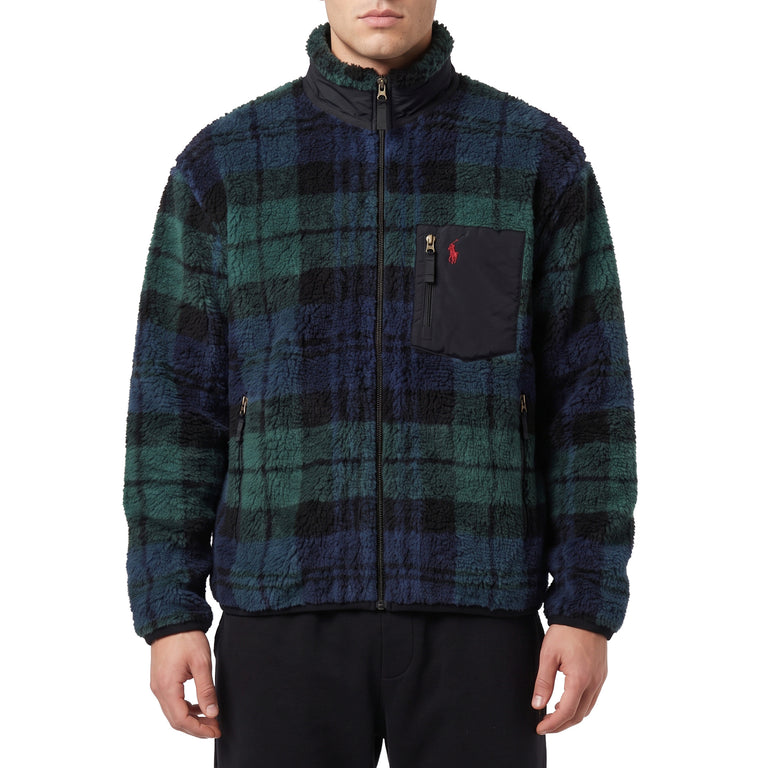 Polo Ralph Lauren Plaid Pile Fleece Jacket - XL / Blackwatch Plaid - 7
