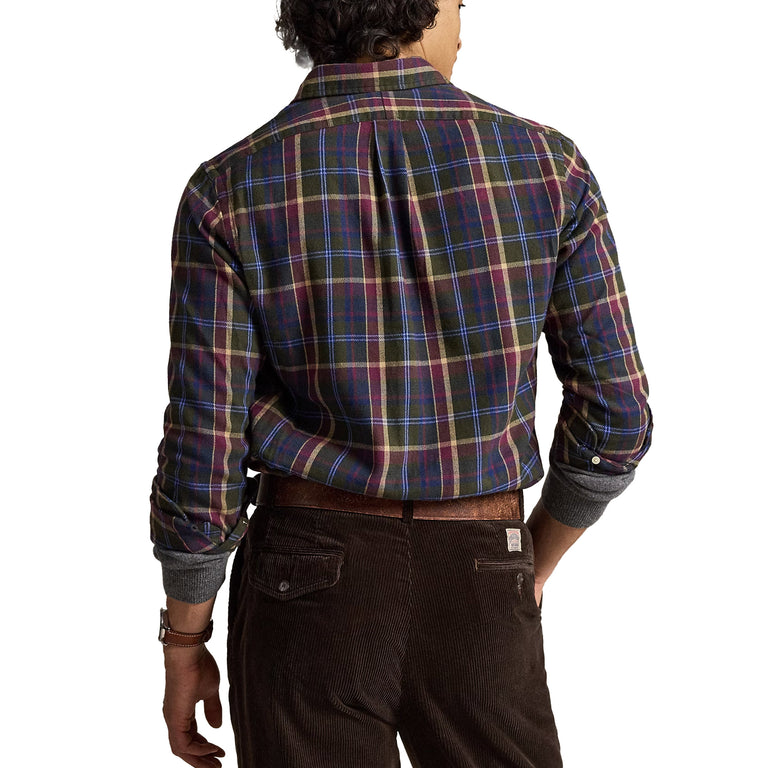 Polo Ralph Lauren Custom Fit Plaid Flannel Shirt - L / Blue Purple Heather - 3