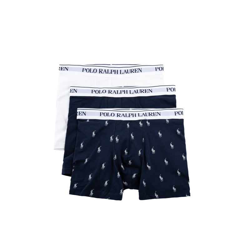 Polo Ralph Lauren Stretch Cotton Boxer Brief 3-Pack - L / Navy / White / Navy
