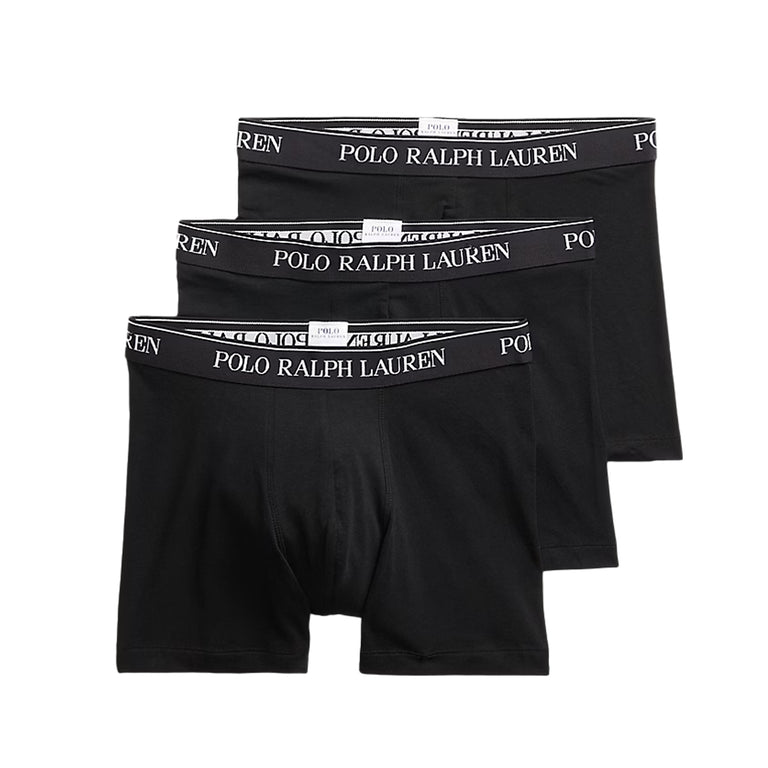 Polo Ralph Lauren Stretch Cotton Boxer Brief 3-Pack - L / Black
