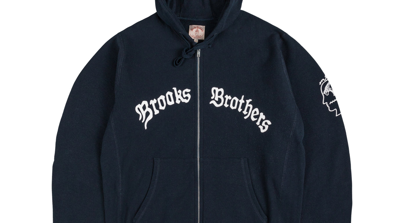 Brain Dead x Brooks Brothers Zip Hoodie Apparel » Buy online now!