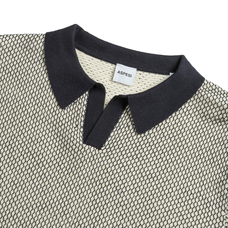 ASPESI Short Sleeve Knitted Polo Shirt