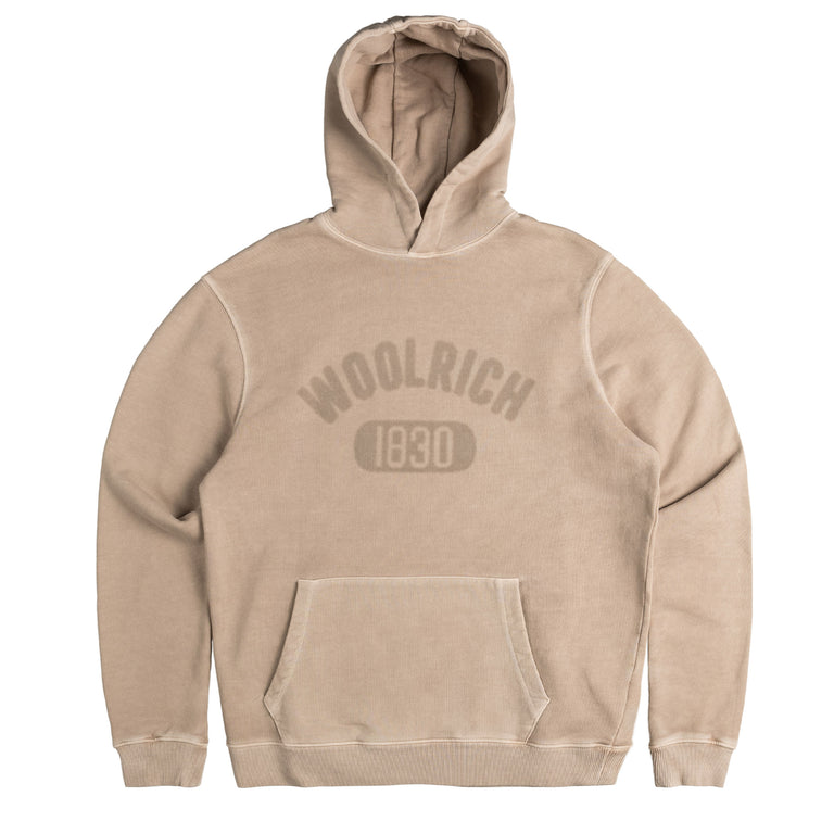 Woolrich Garment Dyed Logo Hoodie