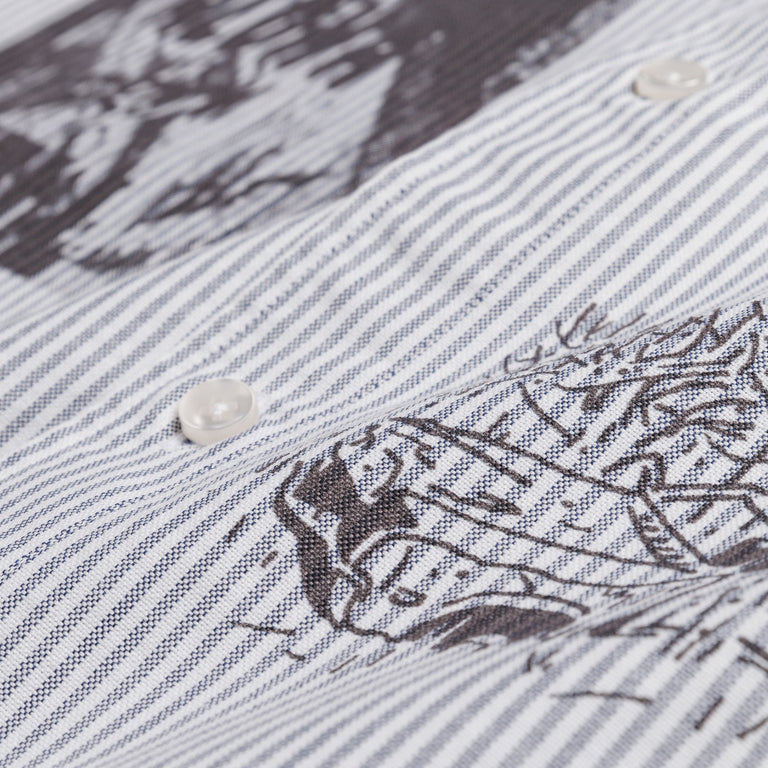 Aries Graphic Overprinted Oxford Shirt