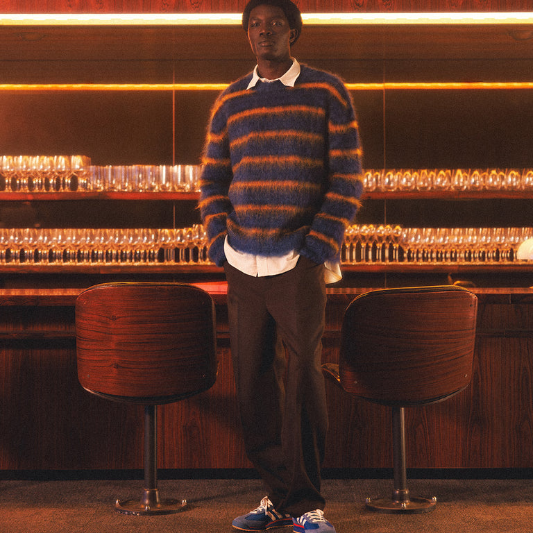 Marni Striped Mohair Sweater onfeet