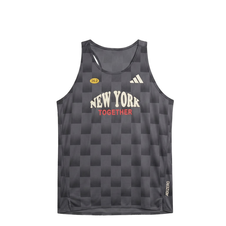 Adidas	Adizero NYC Running Singlet - L / Carbon / Black

