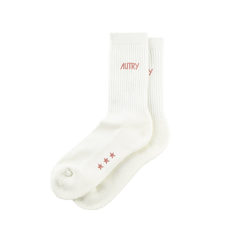 Autry Stars Socks - S / Cream / Pink

