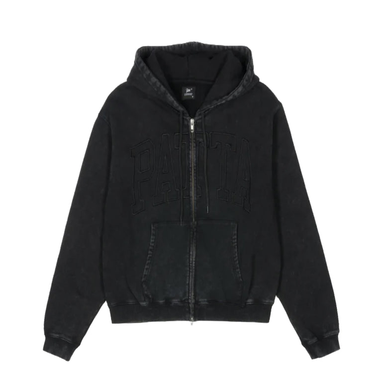 Patta Loopback Logo Zip Hooded Sweater - L / Moonless Night

