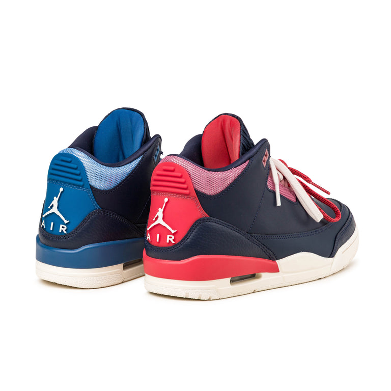 Nike Wmns Air Jordan 3 Retro *Sports Renaissance* - 36.5 / Obsidian / Chalk / Track Red - 3
