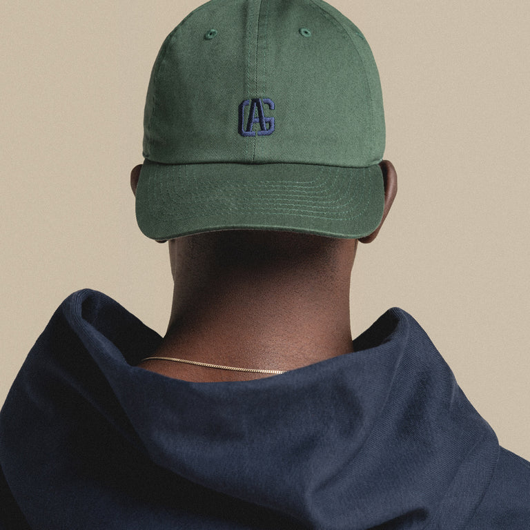 Asphaltgold College Cotton Twill Cap onfeet