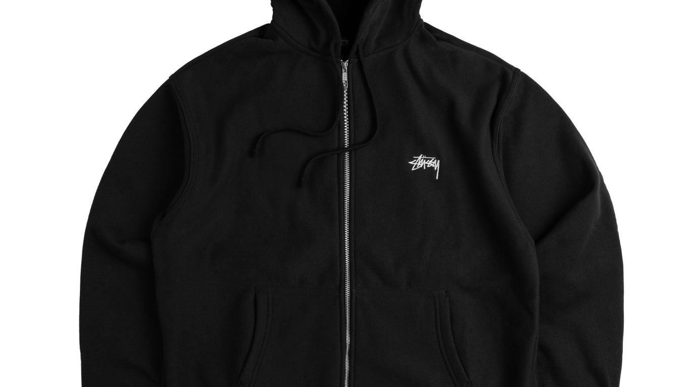 Stussy Stock Logo Zip Hoodie | Apparel » Buy online now!