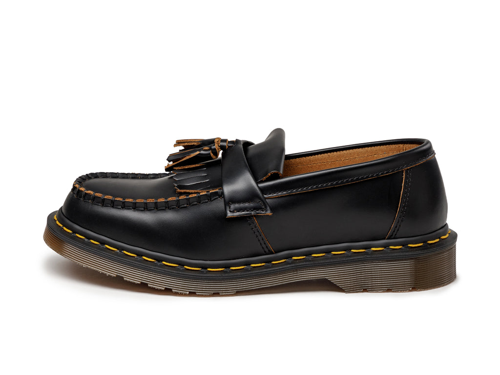 Adrian Snaffle Smooth Leather Kiltie Loafers in Black | Dr