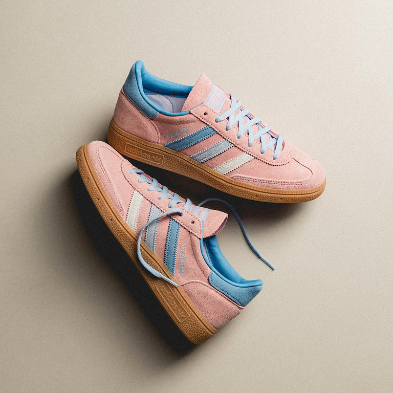 Pink and blue adidas store