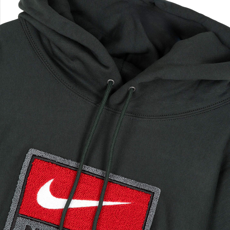 Nike	Solo Swoosh Fleece Pullover Hoodie - XL / Black Spruce / White - 2