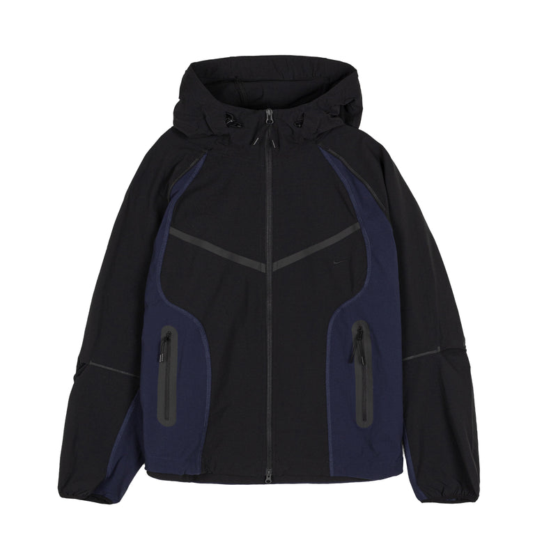 Nike	Tech Dri-Fit Woven Full-Zip Color-Block Windrunner Jacket - XXL / Black / Obsidian / Black

