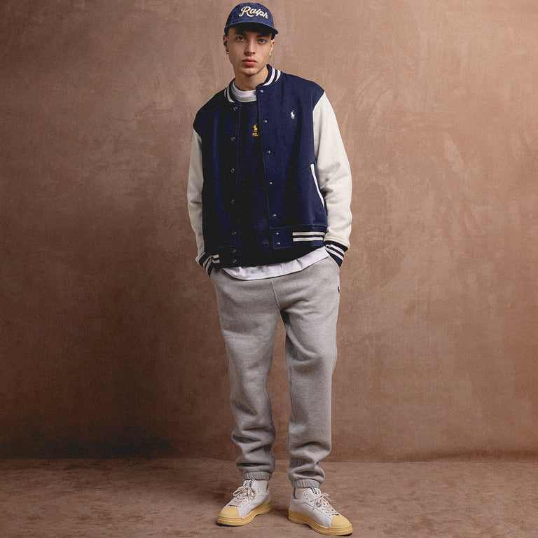 Polo Ralph Lauren	Fleece Baseball Jacket onfeet