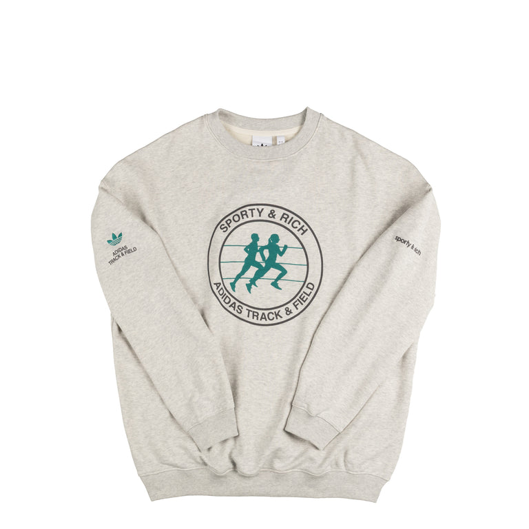 Adidas x Sporty & Rich Wmns Sweater - XL / Light Grey Heather - 2
