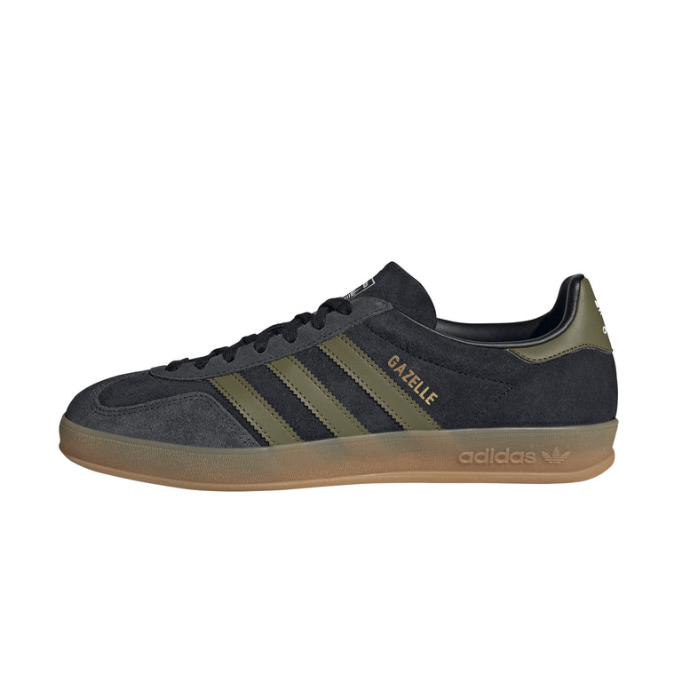 Adidas Gazelle Indoor - 47 1/3 / Core Black / Focus Olive / Carbon
