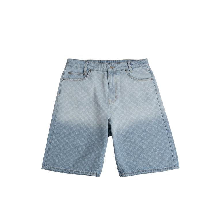 Daily Paper Zella Monogram Denim Shorts