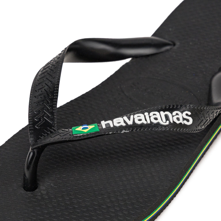 Havaianas Brasil Logo - 41-42 / Black - 4