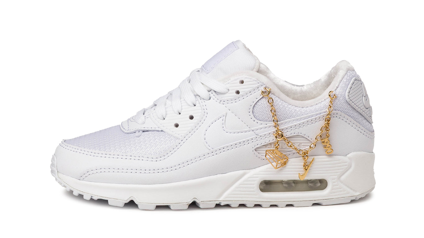 air max 90 metallic gold white
