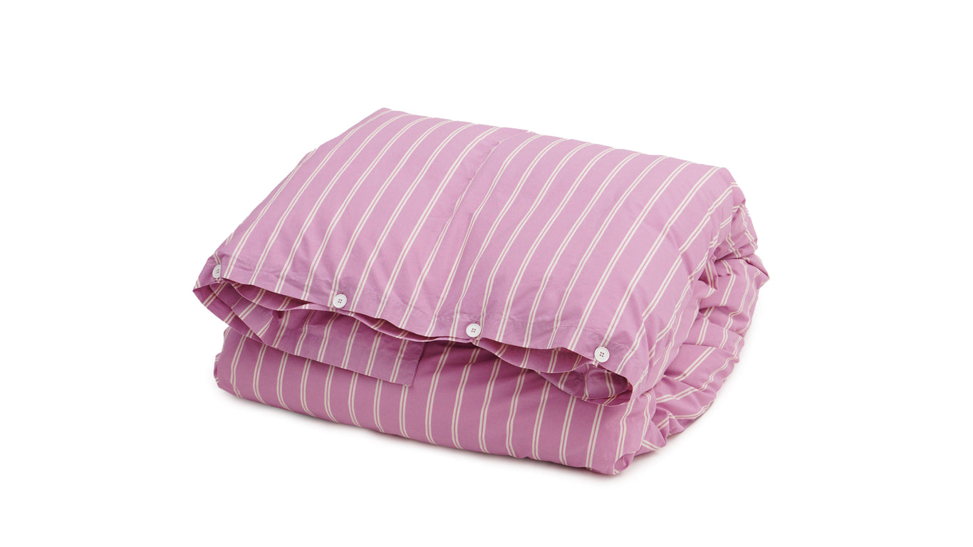 テクラ　布団カバー　ダブルサイズ　MALLOW PINK STRIPES Tekla Duvet Cover » jetzt online kaufen!