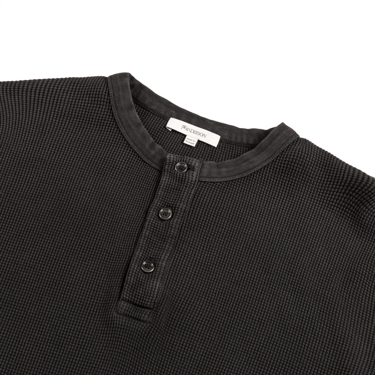 JW Anderson Long Sleeve Waffle Henley Top