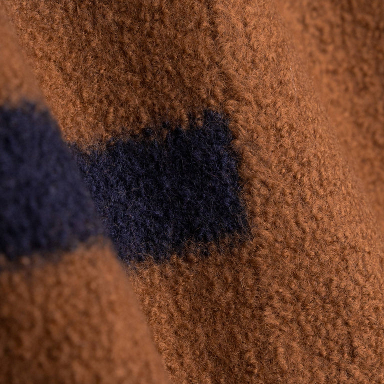 Wales Bonner Calm Polo - S / Brown / Navy - 5
