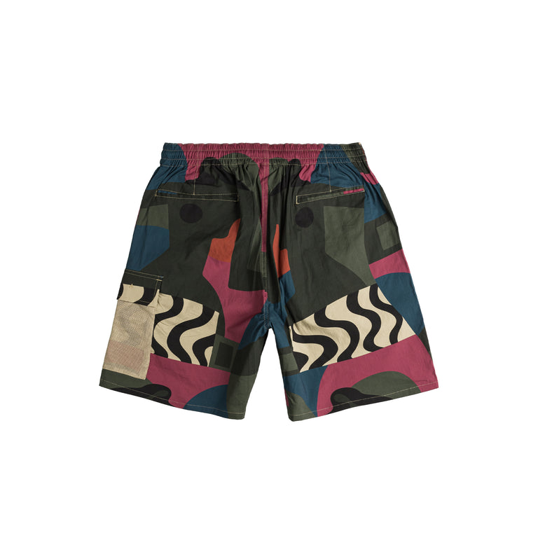 By Parra Distorted Ripstop Camo Shorts
