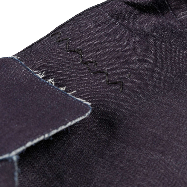 Marni Deep Blue Stretch Denim Trompe L'oeil Shirt