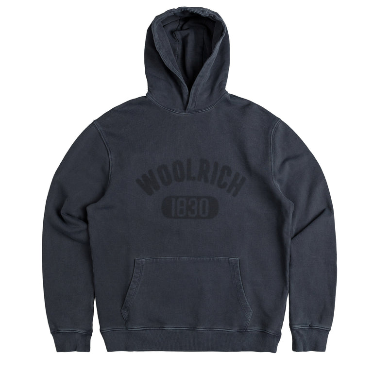 Woolrich Garment Dyed Logo Hoodie