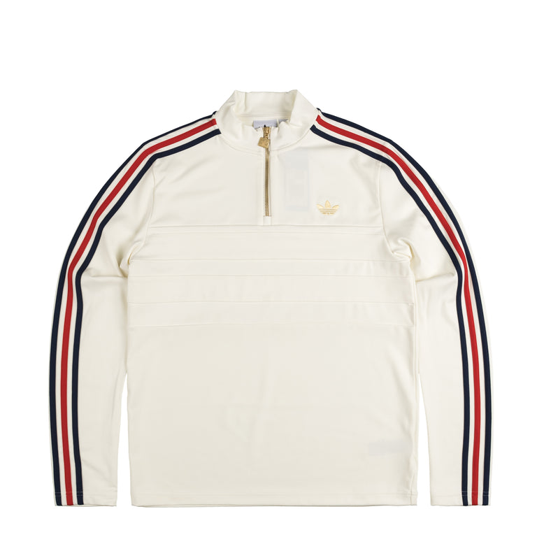 White adidas half zip on sale