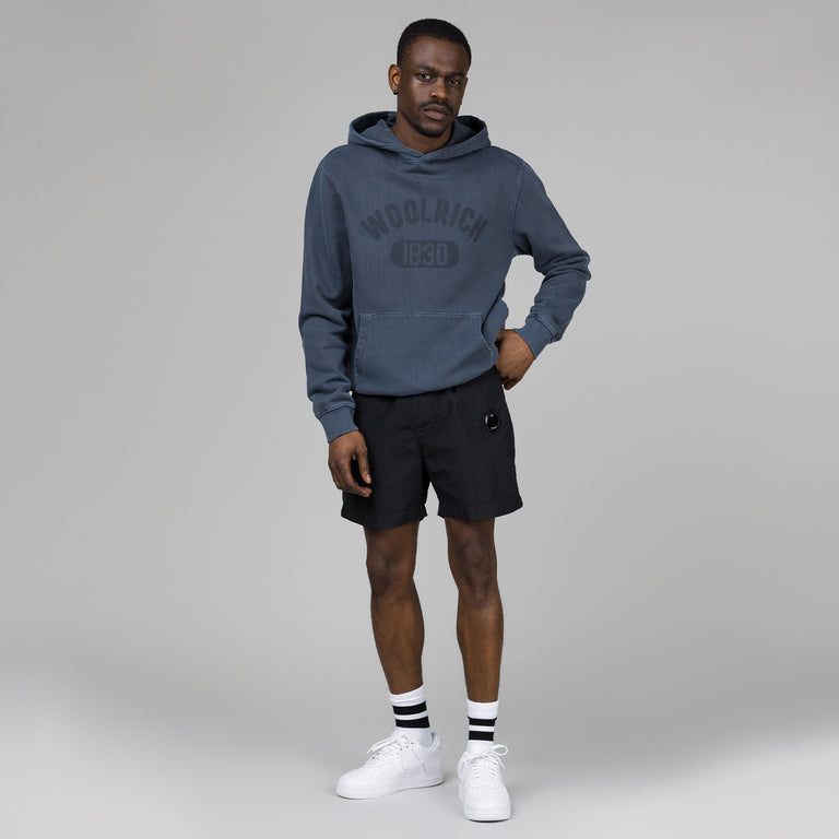 Woolrich Garment Dyed Logo Hoodie