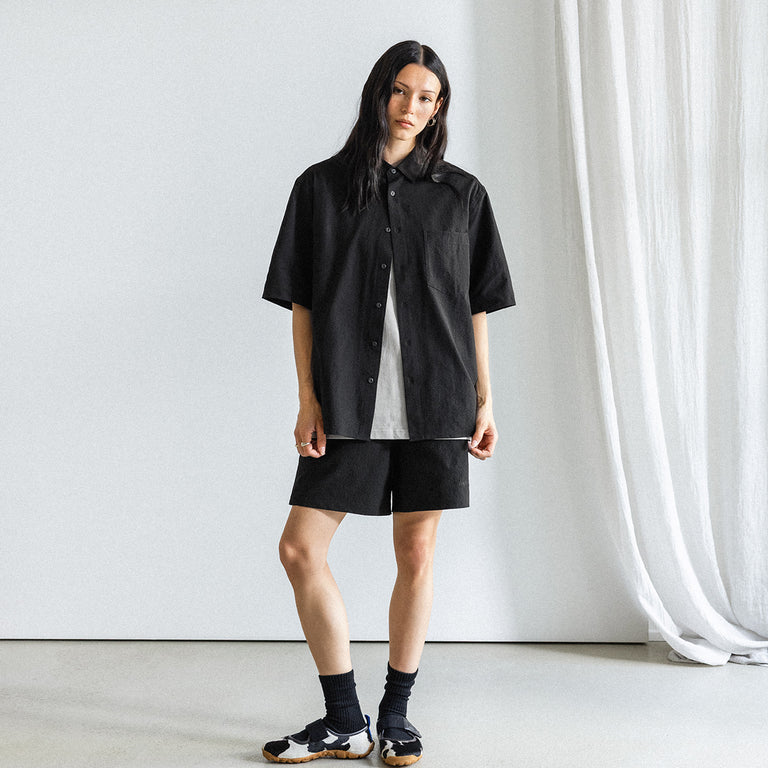 Asphaltgold Essential Track Shorts onfeet