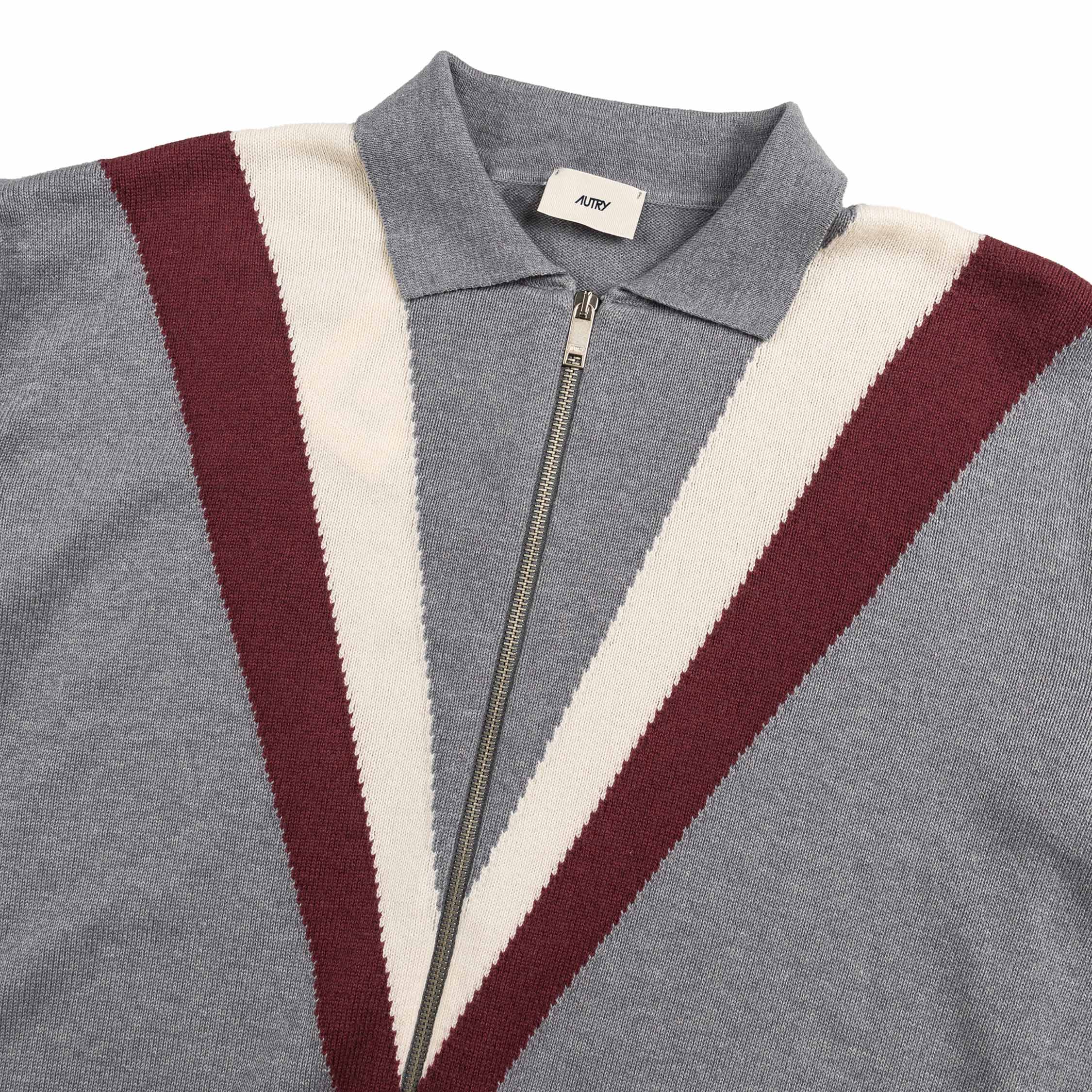 新品 AUTRY KNIT MOULINE’ JACKET UNISEX M AUTRY UNISEX KNIT MOULINE' JACKET | REVERSIBLE