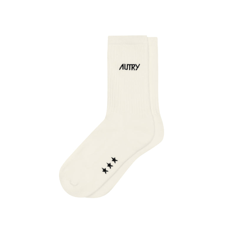 Autry Stars Socks - M / Ivory / Black - 1