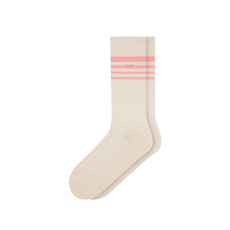Autry Jacquard Striped Socks - M / Fiber / Pink
