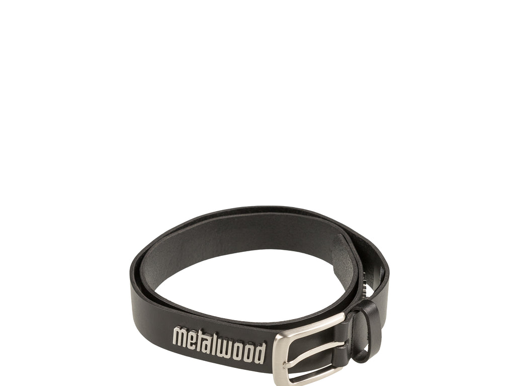 [Margesherwood ] / ☆ LEATHER SYMBOL BELT / black nubuck BELT - MARGESHERWOOD