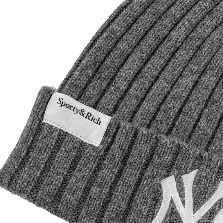 Sporty & Rich Heritage Yankees Serif Cashmere Beanie - 2