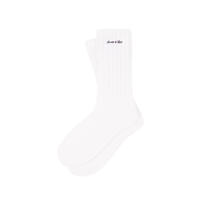 Sporty & Rich Signature Logo Rib Socks
