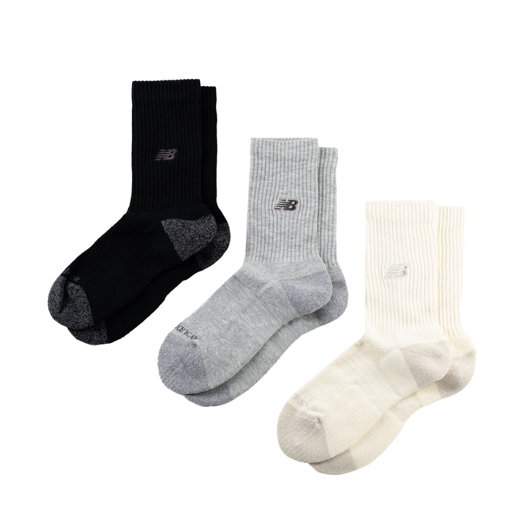 New Balance Active Premium Crew 3 Pack - S / Black / Multi / Sea Salt

