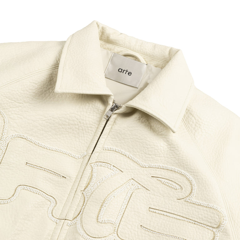 Arte Antwerp Big Logo Leather Jacket