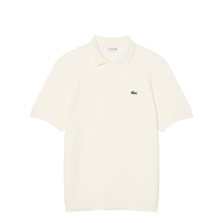 Lacoste Classic Fit Knitted Polo Shirt - XXL / White
